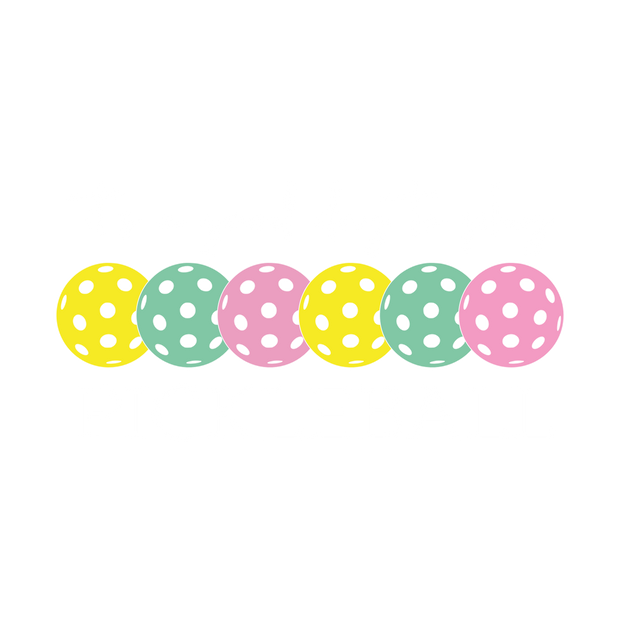 pickleball white DTF (direct-to-film) Transfer