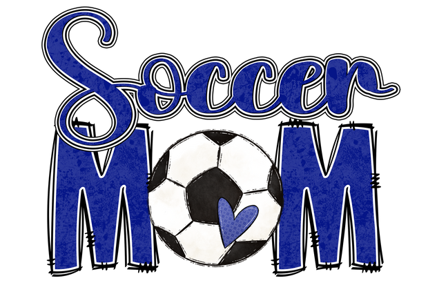 Soccer Mom Blue DTF (direct-to-film) Transfer