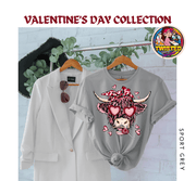 Softstyle Gildan T-Shirt with 11' Valentine's Day Cow - Twisted Image Transfers