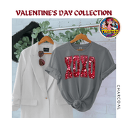 Softstyle Gildan T-Shirt with 11" XOXO in Red Glitter - Twisted Image Transfers