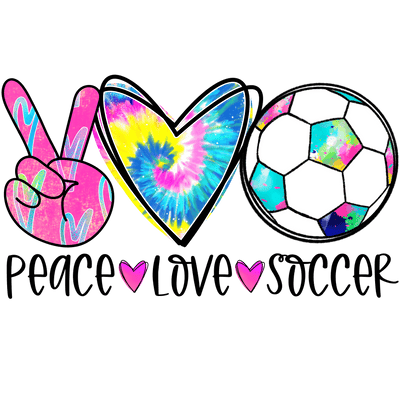 Sports (Peace Love Soccer (Tie Dye) - DTFreadytopress