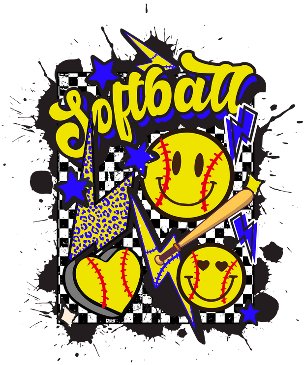 Sports (Softball Smiley (Retro) - DTFreadytopress