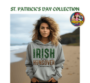 St. Patrick's Day Gildan Hoodie with 11" Glitter Irish Today Hungover Tomorrow - Twisted Image Transfers