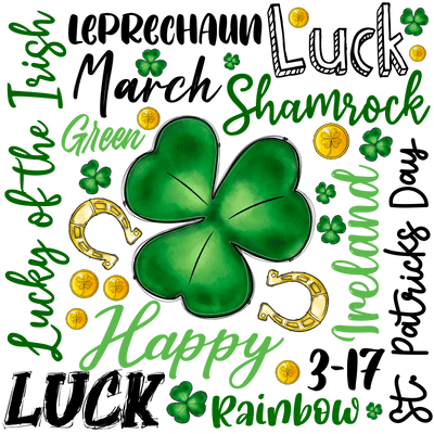 St. Patrick's Day Shamrock Puzzle DTF (direct-to-film) Transfer - Twisted Image Transfers