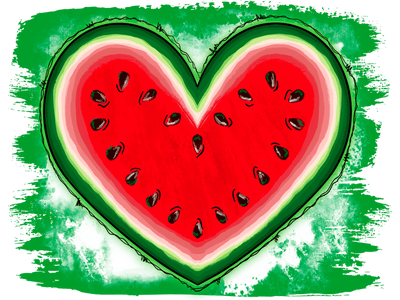 Summer (Watermelon Heart Green) - DTFreadytopress