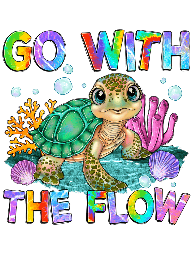 Summer/Kids (Go With The Flow Turtle) - DTFreadytopress