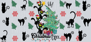 117-Cat Christmas Tree- Cat Black Christmas-animal Christmas