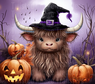 Baby Cow in Witch Hat