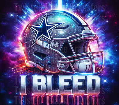 Dallas  I Bleed  Football Helmet With Team Logo_