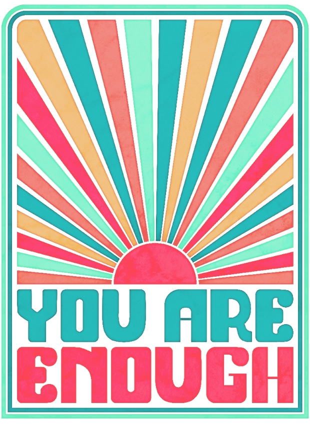 You Are Enough Retro Mint DTF (direct-to-film) Transfer - Twisted Image Transfers